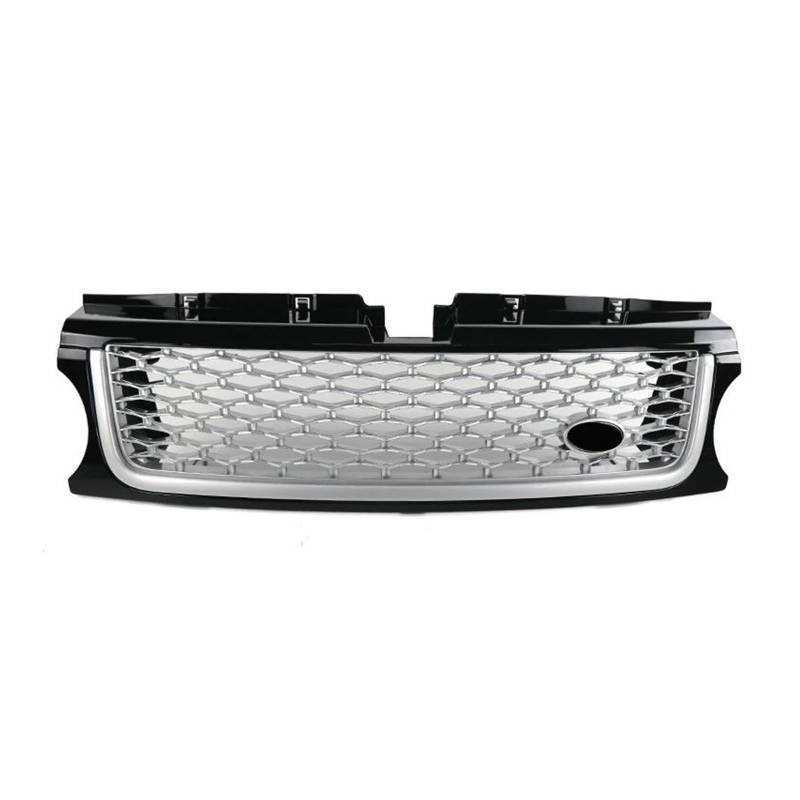 Kühlergrill 1 Stück Frontgrill ABS Auto Styling Mesh Grill Zubehör Für Land Für Rover Für Range Für Rover Für Sport L320 2010 2011 2012 2013 Grill(Silver Black) von KIRYU