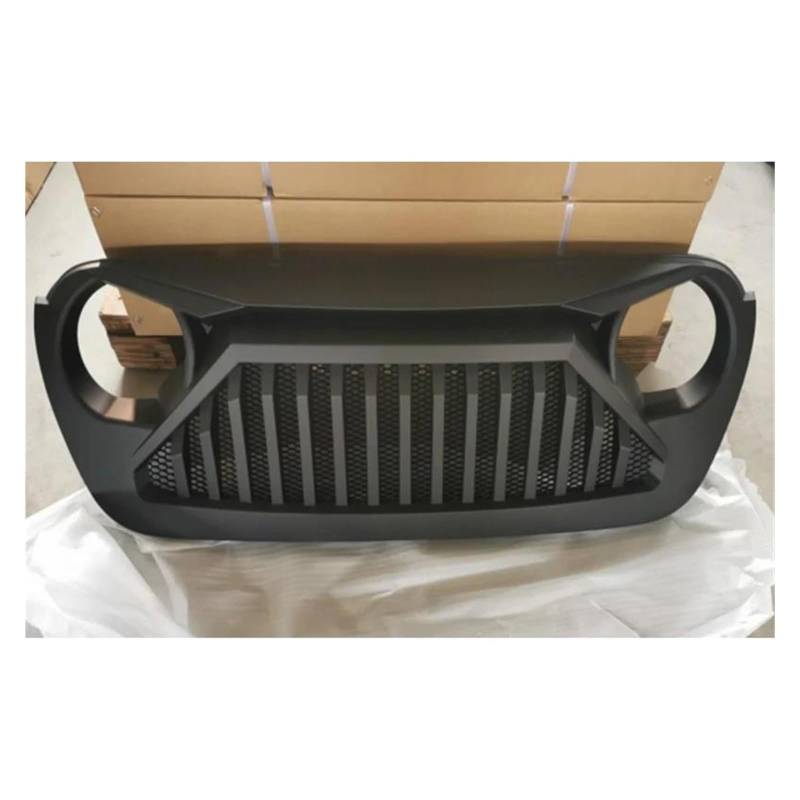 Kühlergrill Außenteile Frontgrill Für Jeep Für Wrangler JL Zubehör 4x4 Für Offroad-Grill Mit Licht Grill(A Style not Light) von KIRYU