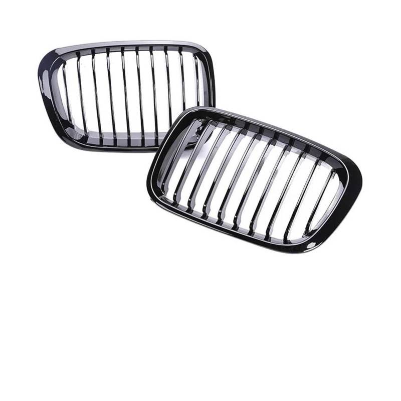 Kühlergrill Auto Front Niere Grill Glanz Schwarz 318i 320i 325i 330i Racing Grille Für 3-Serie E46 1998-2001 2/4 Türen Grill(4 Single Gloss Black) von KIRYU