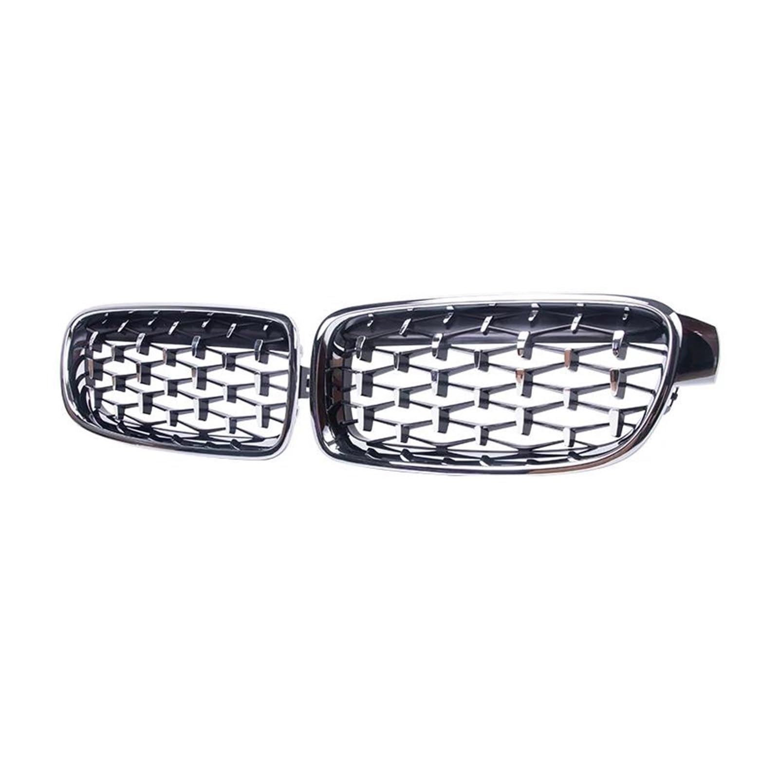 Kühlergrill Auto Front Niere Stoßstange Grill Für F30 F31 F35 3 Serie 320 323 325 330i 2013-2019 Gitter Diamant Stil Racing Grills Grille Grill(Full Silver) von KIRYU