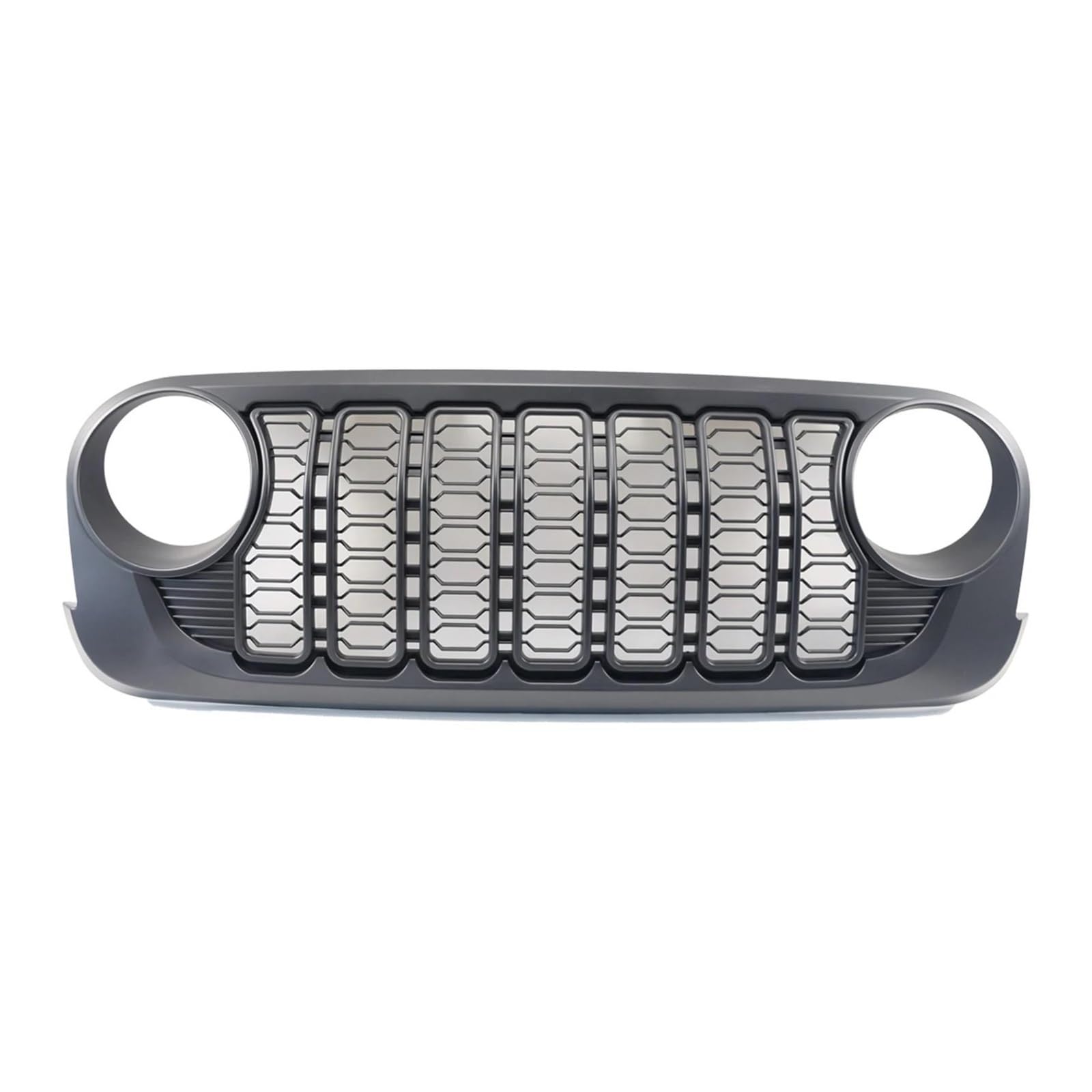 Kühlergrill Auto Front Stoßstange Grill Ersatz Mesh Grille Upgrade Auf Für Wrangler JL 2024 Stil Matt Schwarz ABS Für Jeep Für Wrangler JK 2007-2017 Grill von KIRYU