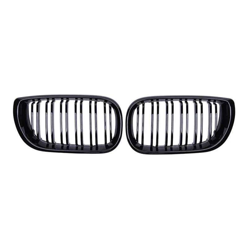 Kühlergrill Auto Frontstoßstangengitter Renngrill Nieren Dual Line Grills Für 3er E46 4 Türer 2002-2005 Schwarz Glänzender Kühlergrill Grill(Matt-schwarz) von KIRYU