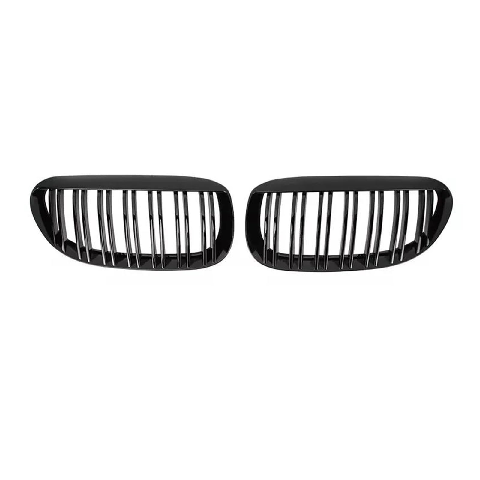 Kühlergrill Auto Vorderen Stoßfänger Nierengrill Für 6 Series M6 E63 E64 630i 650i 645ci 2004-2010 Glanz Schwarz Doppel Lamellen Grille ABS Grill von KIRYU