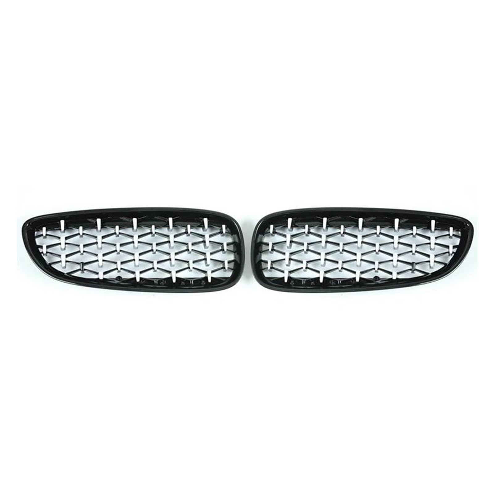 Kühlergrill Diamantgrill Auto Vorderen Stoßfänger Nierengrill Racing Grills Für Z4 E89 2009-2016 ABS Grille Auto Zubehör Glänzend Grill(Silver and Black) von KIRYU