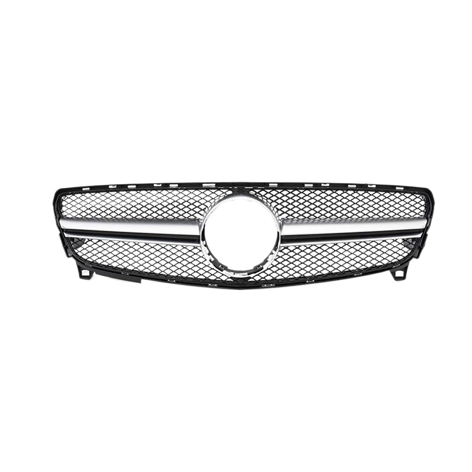 Kühlergrill Frontgrill Für Benz A-Klasse W176 2016-2018 A180 A200 A250 A45 Für AMG Chrom Schwarz Diamanten Stil Grille Schwarz Für GTR Grill(A-Silver) von KIRYU