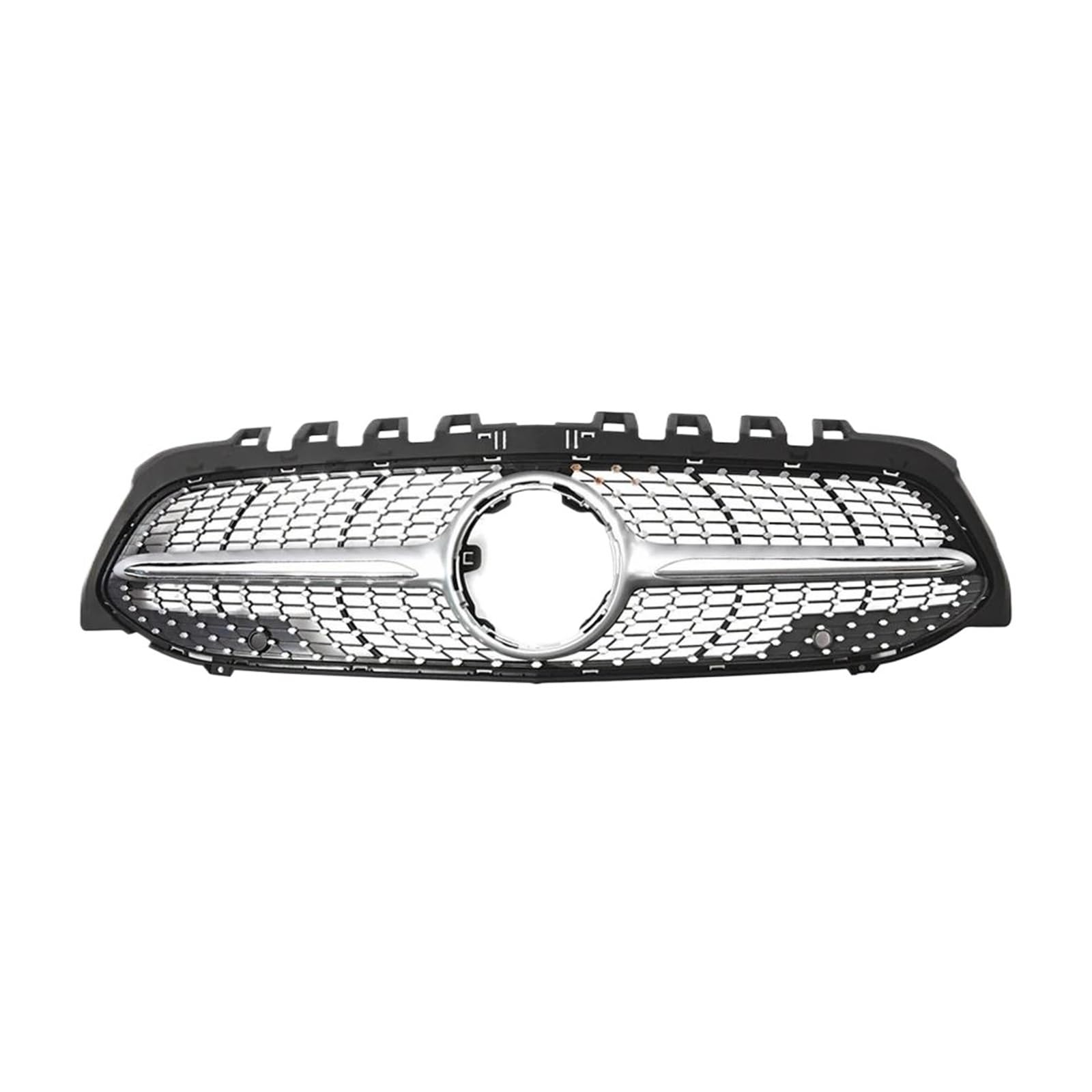 Kühlergrill Frontgrill Für Benz A-Klasse W177 2019-2022 A200 A220 A250 A35 Für AMG Chrom Schwarz Diamanten Stil Grille Schwarz Für GTR Grill(D-Silver) von KIRYU