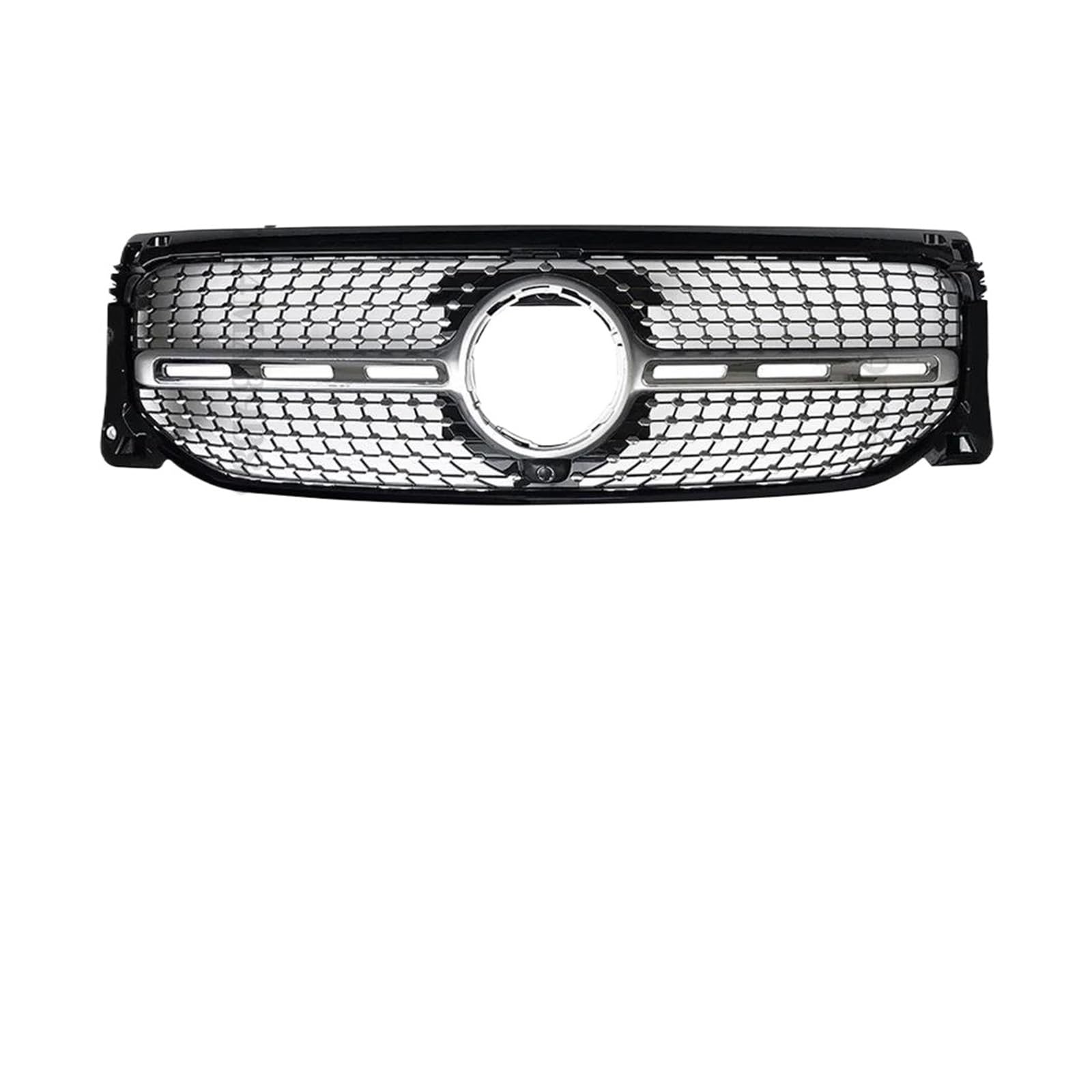 Kühlergrill Frontgrill Für Stoßstange, Renngrill Für AMG Line GT Diamond Style Tuning Hood Mesh Für Benz Für GLB X247 W247 2019-2022 220 250 Grill(D Silvery) von KIRYU