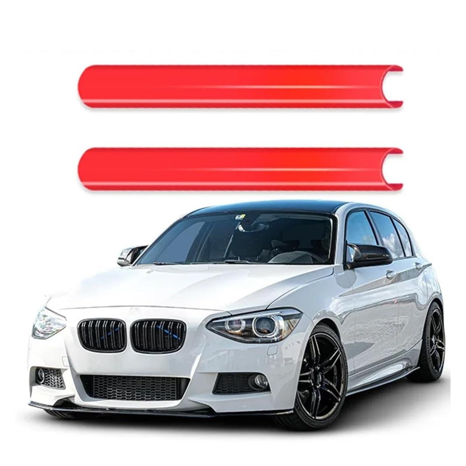 Kühlergrill Für 2011-2014 F20 F21 118i 120i 140i 2 Fließheck Sport Nierengrill Grille Glanz Schwarz Grill(Trim Strips C) von KIRYU