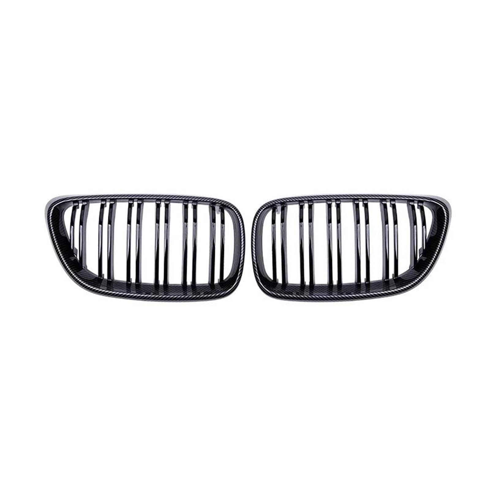 Kühlergrill Für 2er F22 F23 F87 M2 2014-2019 Auto-Nierengrill Renngrill Schwarz Glänzend Dual Line Grills Carbon Fiber Zubehör Grill(Kohlefaser) von KIRYU