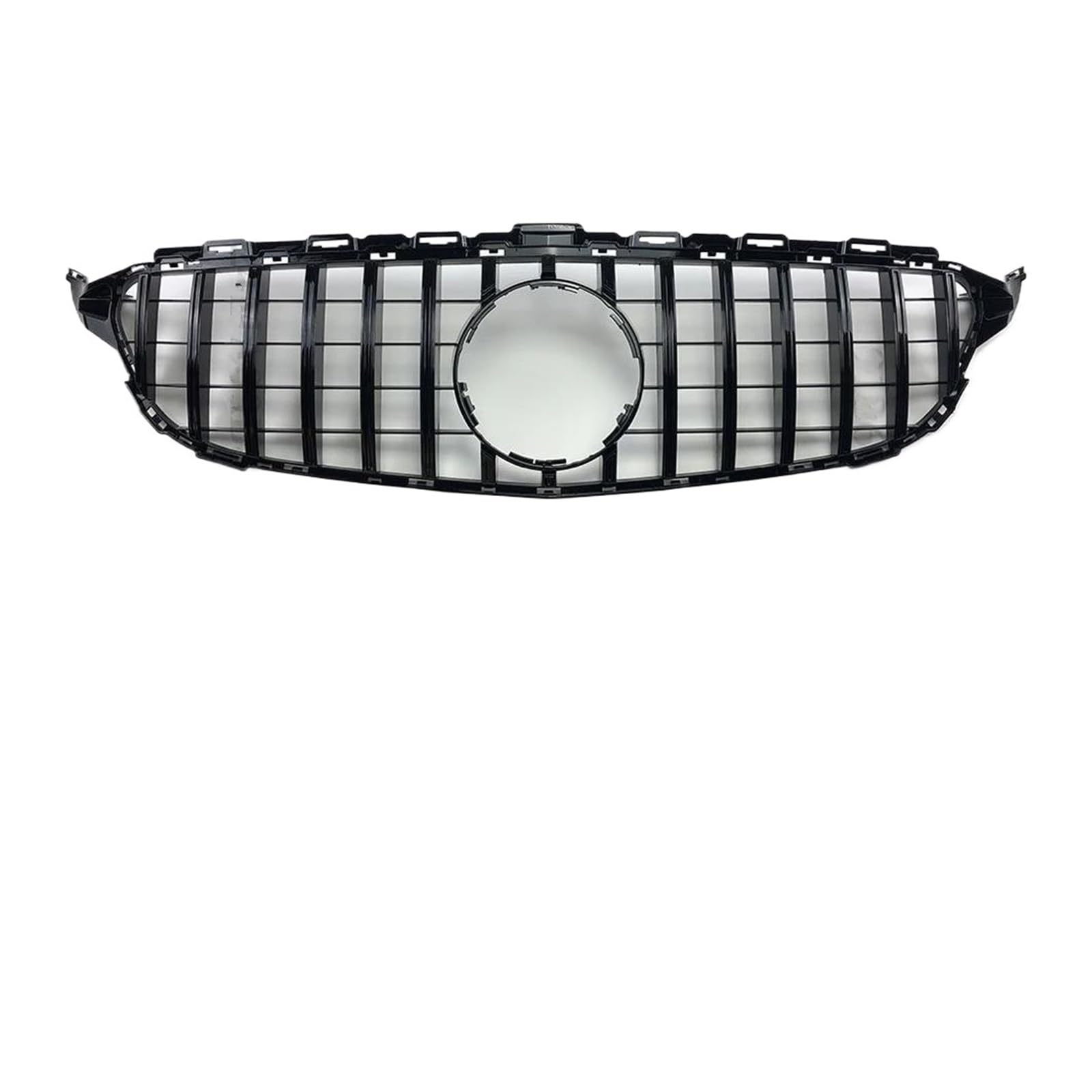 Kühlergrill Für Benz C W205 C205 S205 2014-2021 Für AMG Stil Refit Für GT Für GTR Diamant Inlet Mesh Front Grille Grill Tuning Grill(14-18 G Black) von KIRYU