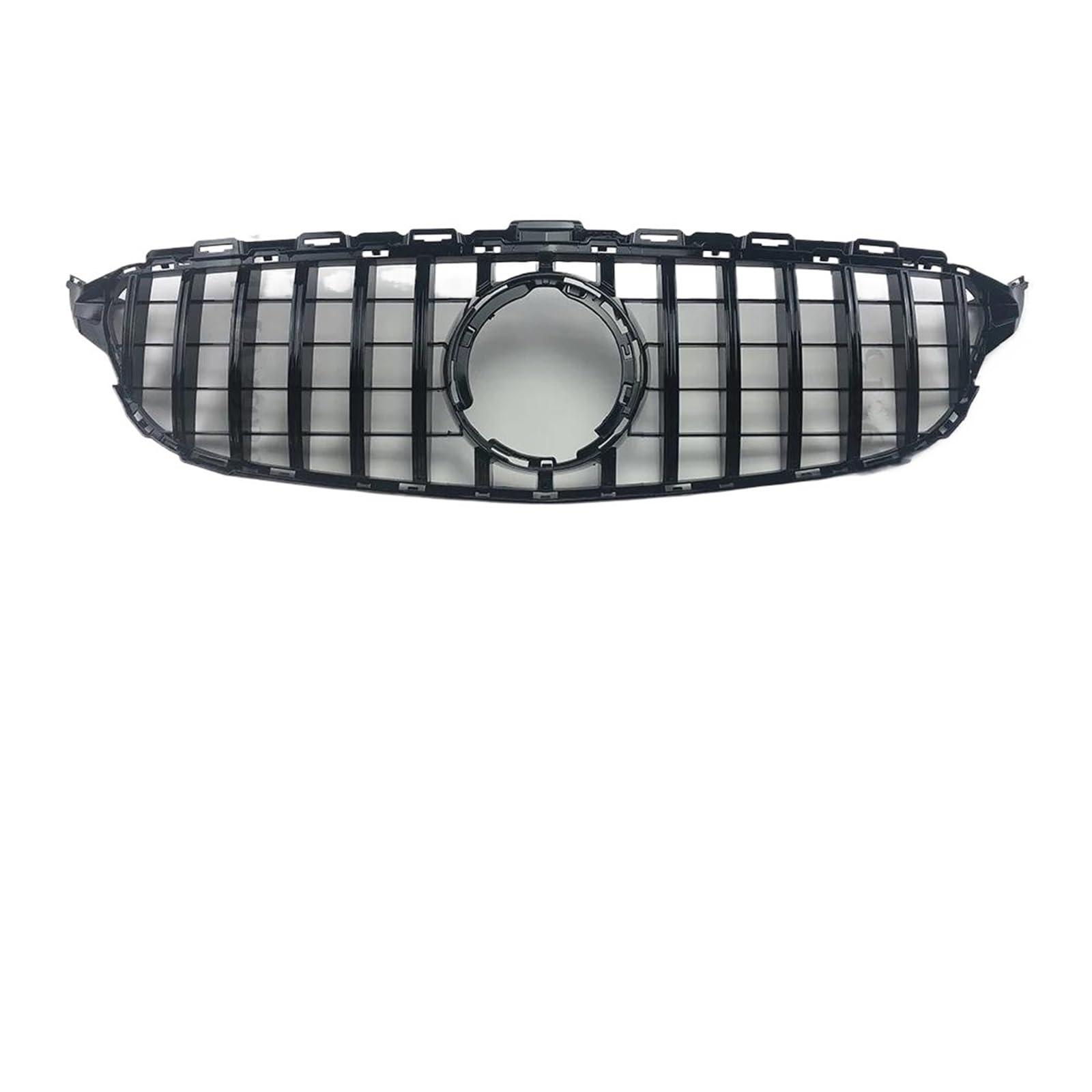 Kühlergrill Für Benz C W205 C205 S205 2014-2021 Für AMG Stil Refit Für GT Für GTR Diamant Inlet Mesh Front Grille Grill Tuning Grill(19-21 G Black) von KIRYU