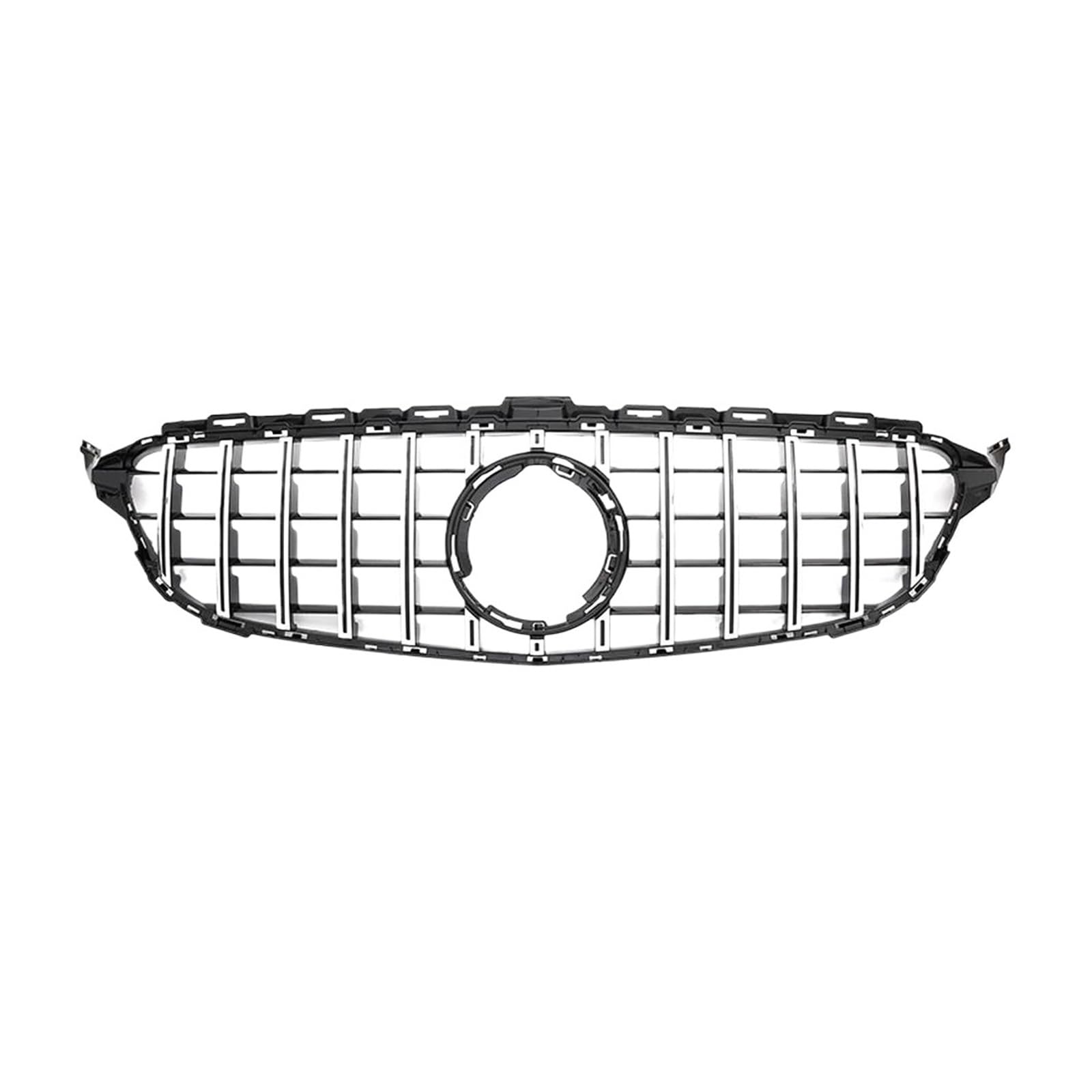 Kühlergrill Für Benz C W205 C205 S205 2019-2021 C180 C200 C250 C260 C300 Frontgrill Racing Grill Diamant Stil Mesh Grill(G-Silver) von KIRYU