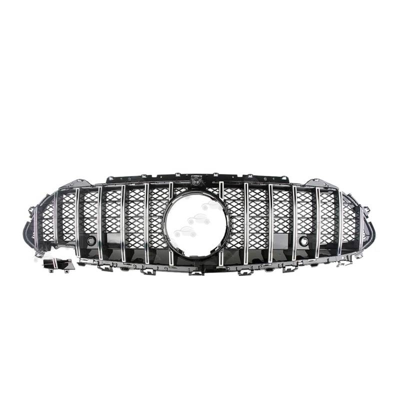 Kühlergrill Für Benz Für CLS-Klasse W257 C257 2018 2019 2020 2021 2022 2023 2024 Vorne Racing Grille Facelift Stoßstange Center Grill Grill(C Style Silver) von KIRYU