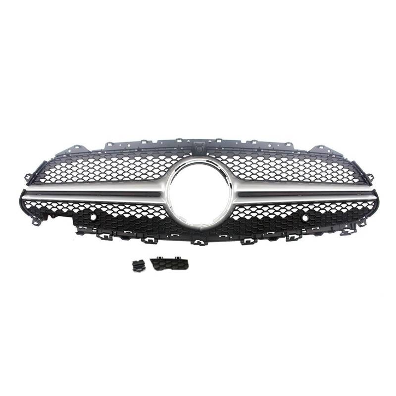 Kühlergrill Für Benz Für CLS-Klasse W257 C257 2018 2019 2020 2021 2022 2023 2024 Vorne Racing Grille Facelift Stoßstange Center Grill Grill(D Style Silver) von KIRYU