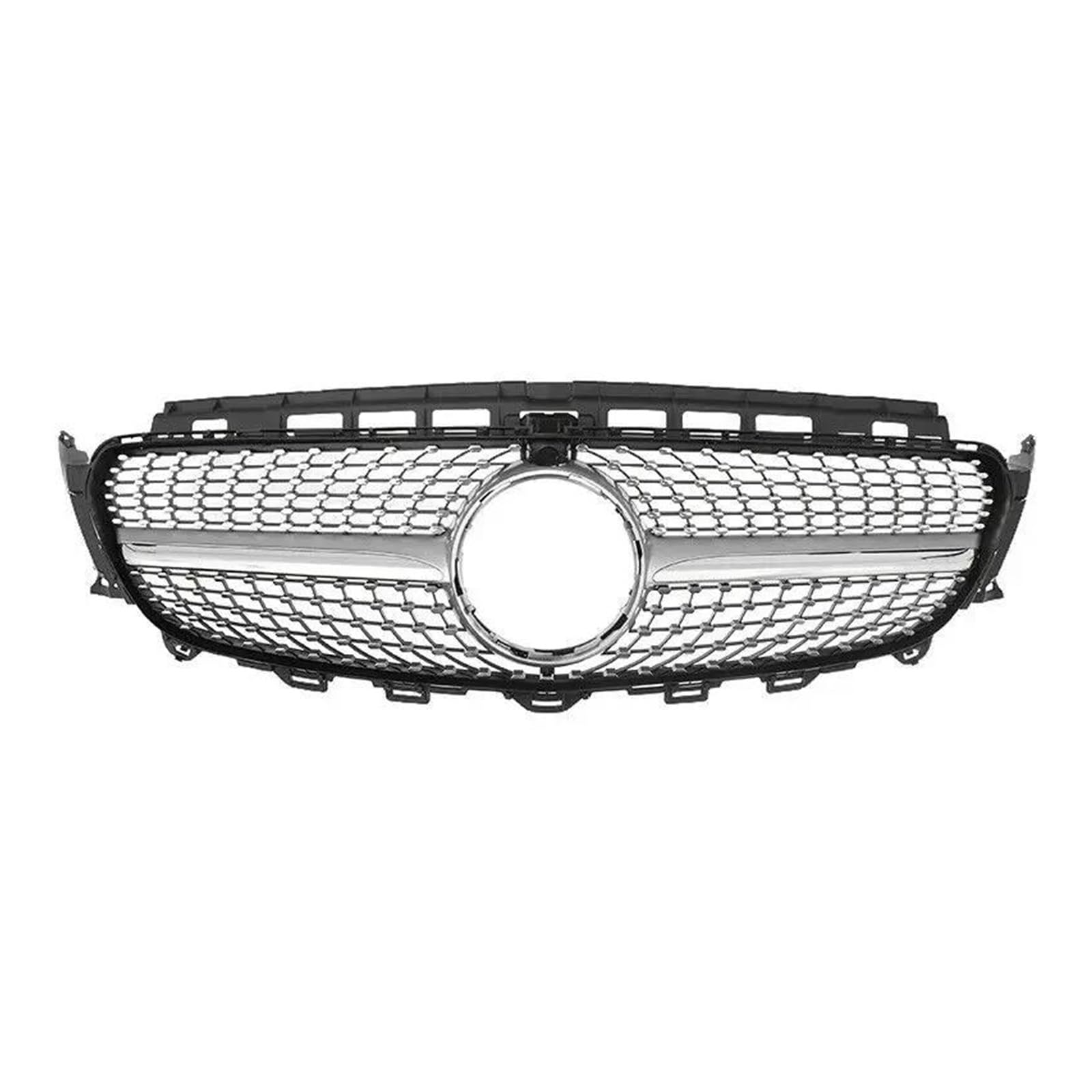 Kühlergrill Für Benz Für E-Klasse W213 E200 E300 E250 E320 E350 E400 2016 2017 2018 2019 Autozubehör Frontstoßstangengrill Renngrill Grill(Diamond Silver) von KIRYU