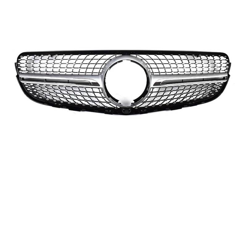 Kühlergrill Für Benz Für GLC X253 2015-2018 Tuning Ersatzteil Diamant Für GT Stil Fronteinlass Mesh Stoßfänger Kühlergrill Gitter Grill Refit Grill(D Silvery) von KIRYU