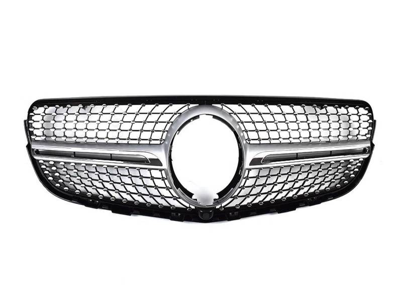 Kühlergrill Für Benz Für GLC X253 300 260 200 220 250 2015-2018 Tuning Sport GT Diamond Style Fronthaube Mesh Grille Stoßstangengrill Grill(Diamond Silvery) von KIRYU