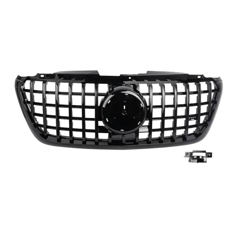 Kühlergrill Für Benz Für Sprinter 2018+ W907 Für GTR Für Panamericana Stil W907 Kühlergrill Acc Elektrische Modell Grill Front Stoßstange Haube Gitter Grill(Normal Black) von KIRYU