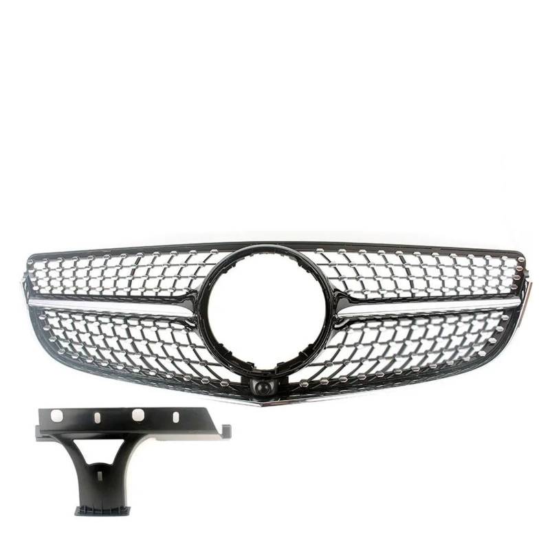 Kühlergrill Für Benz W207 Für E-Coupe 2009 2010 2011 2012 2013 2014 2015 2016 Vorne Racing Facelift Gitter Oberen Haube Stoßstange Grille Grill(F Black 2014-2016) von KIRYU