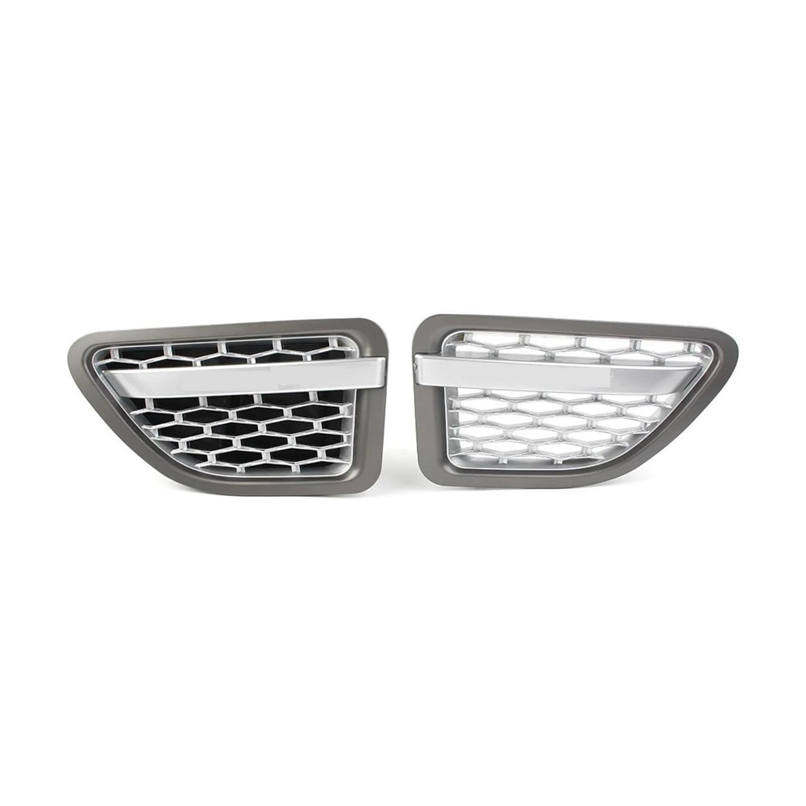 Kühlergrill Für Land Für Rover Für Range Für Rover Für Sport 2005 2006 2007 2008 2009 Front Side Fender Air Vent Grille Autozubehör Grill(Gray Silver Silver) von KIRYU