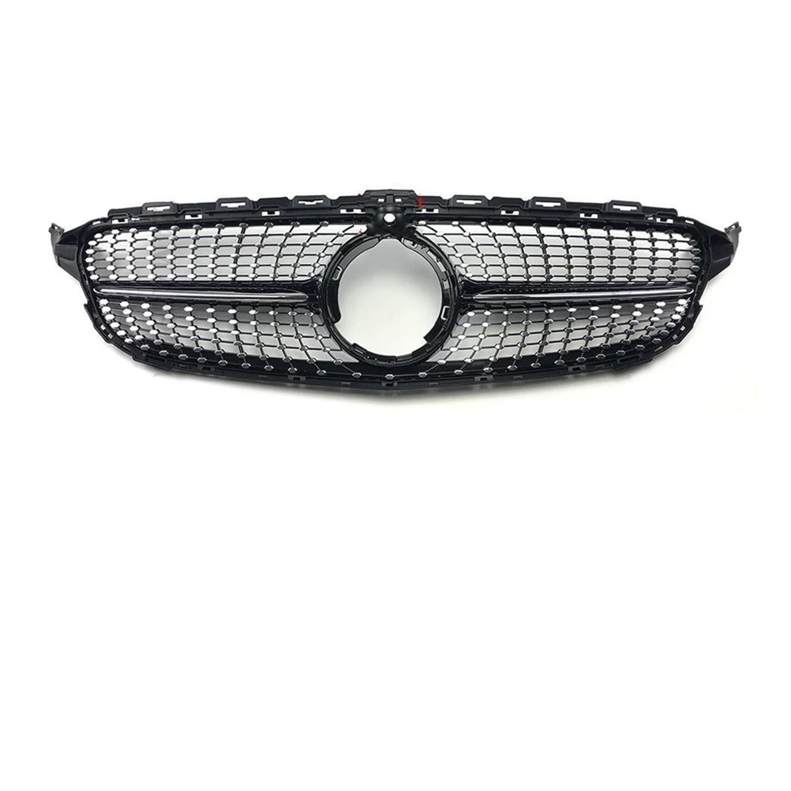 Kühlergrill Tuning-Zubehör-Grill Für Benz C W205 C205 S205 2014-2021 Frontgrill Für AMG-Stil Refit GT Für GTR Diamant-Einlassgitter Grill(H 2019-2021) von KIRYU