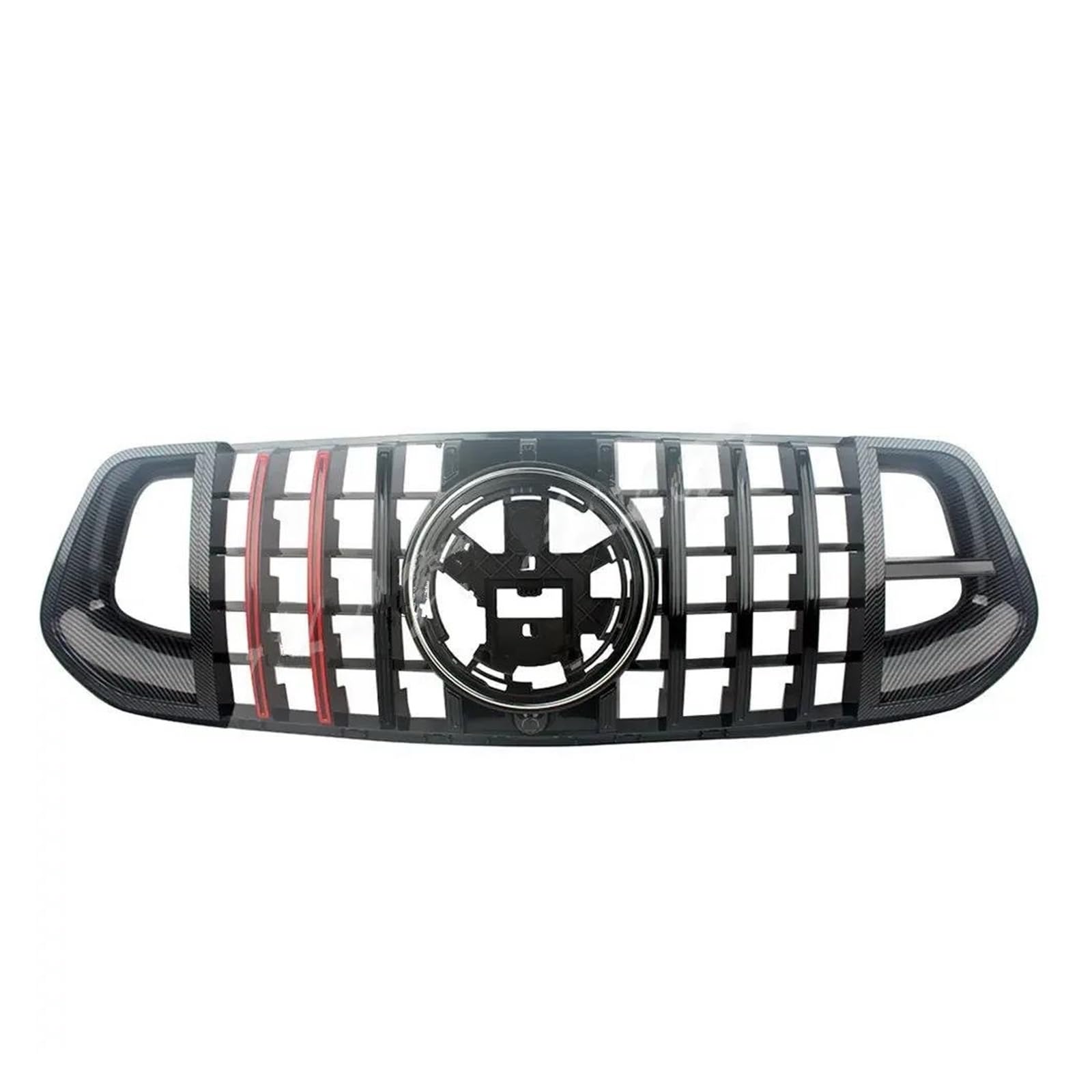 Kühlergrill Vorne Racing Billet Stoßfänger Grille Obere Abdeckung Für Deluxe Sports Style Für Benz W167 Für GLE-Klasse Für GLE350 Für GLE450 2020-2023 Grill(Carbon Red) von KIRYU