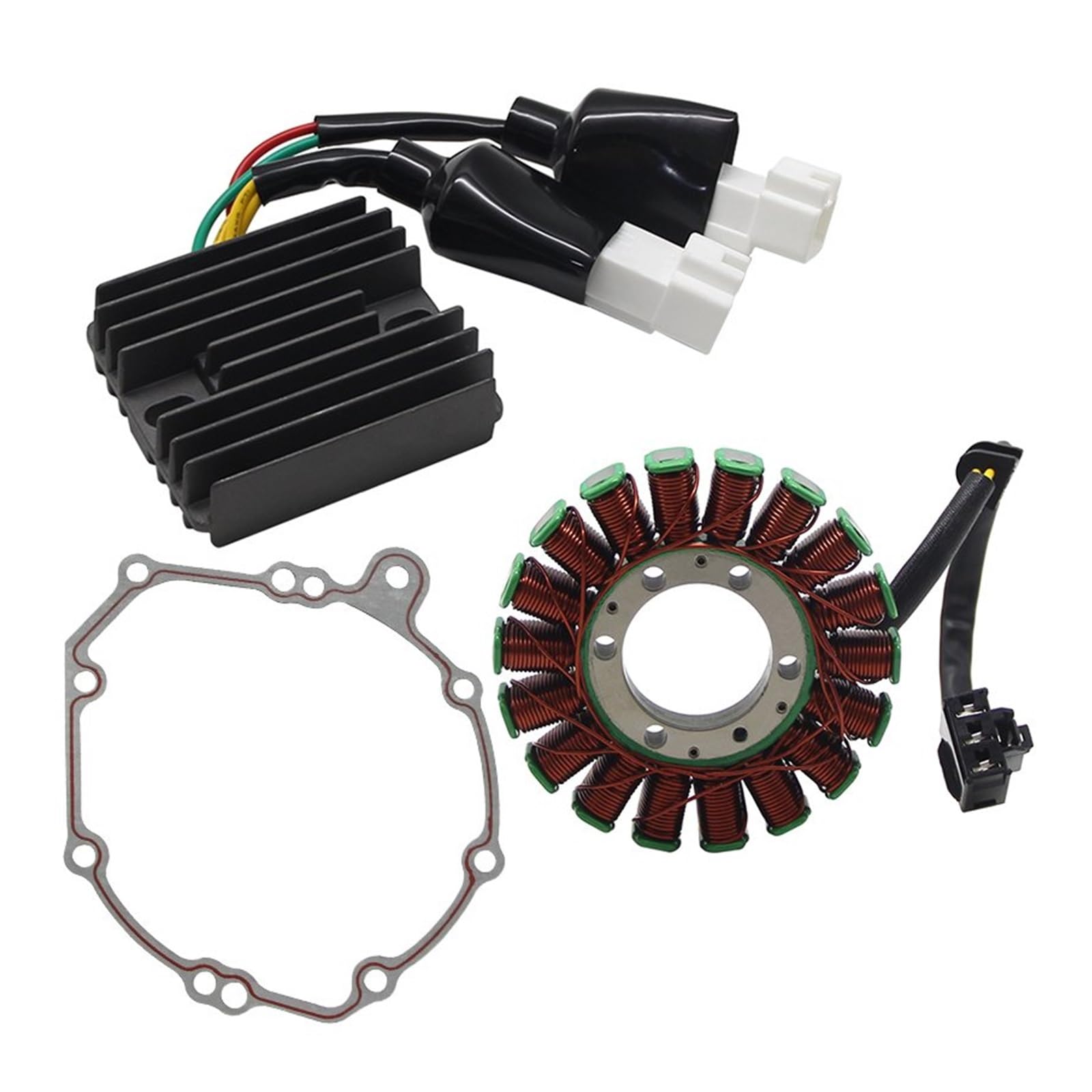 Statorspule Magneto Für CBR1000 CBR1000RR 2004 2005 2006 2007 Motorrad Spannungsreglergleichrichter + Zündung Magneto Stator Spule + Generator Abdeckung Dichtung Motorrad-Statorspule von KIRYU