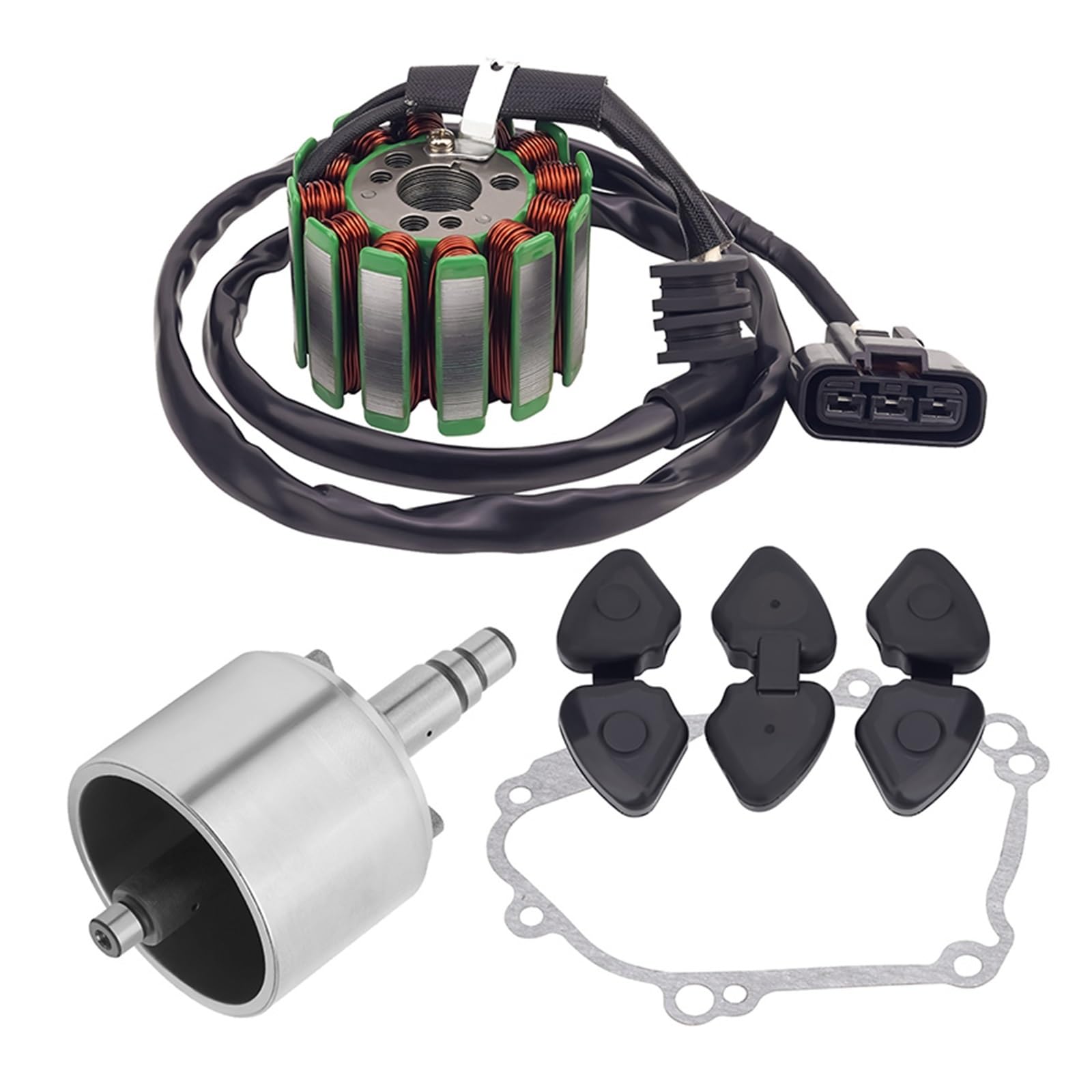 Statorspule Magneto Für Für YZF-R1 2004-2008 FZ8 FZ8N FZ8S 2011-2013 FZ1-N FZ1-S FZ1 2006-2015 Motorrad Stator Spule Generator Schwungrad Rotor Dichtung Dichtung Motorrad-Statorspule(1 Set.) von KIRYU