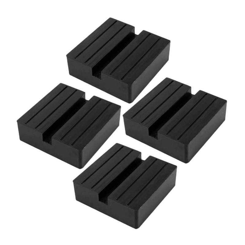 KITANDOVE 4 Stück Gummiblock Bodenheberauflage Wagenheberauflagen Für Anhänger Adapter Für Kfz-wagenheber Hebekissen Für Wagenheber Wagenheberständer Gummiauflage Für Autohebebühne Black von KITANDOVE