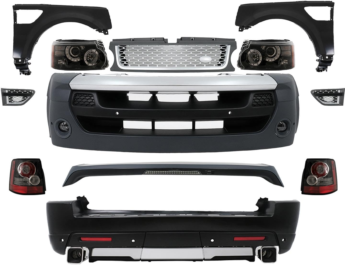 KITT CBRRSFLCN Karosserie-Set, kompatibel mit Sport L320 Facelift 2010–2013, Autobiografie-Design, Stoßstangengitter von KITT Keep driving with us!