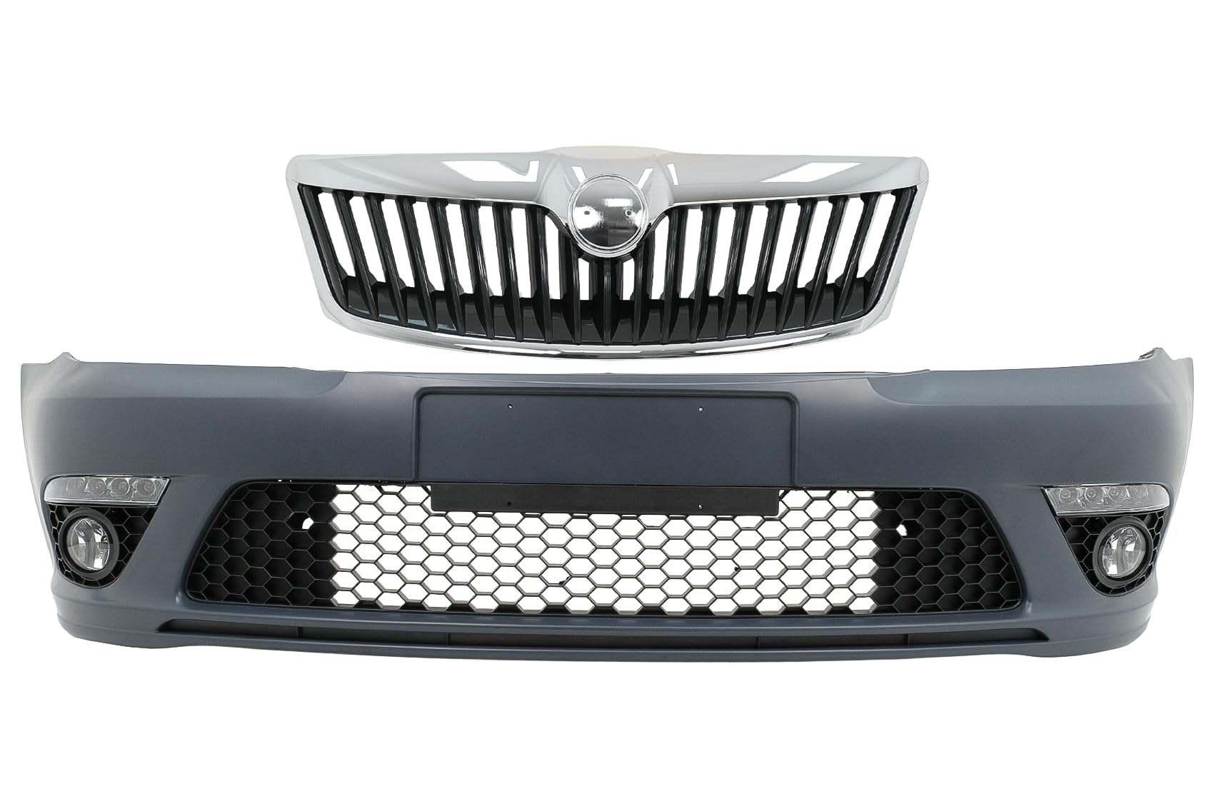 KITT FBSKO2RS Stoßstange kompatibel mit Octavia II MK2 1Z Facelift 2009–2013 RS Design Kühlergrill DRL von KITT Keep driving with us!