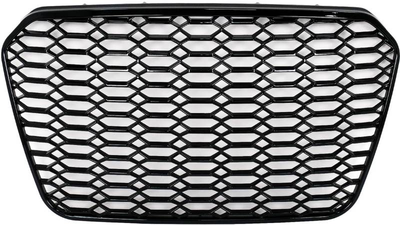 KITT FGAUA6C74G Badgeless Zentralgrill kompatibel mit A6 C7 4G (2011-2014) Glänzendes Schwarz von KITT Keep driving with us!