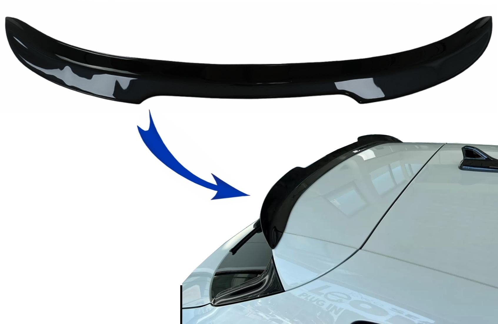 KITT RSSTLEMK4 Dachspoiler-Kappe, kompatibel mit Seat Leon MK4 (ab 2020), glänzend schwarz von KITT Keep driving with us!