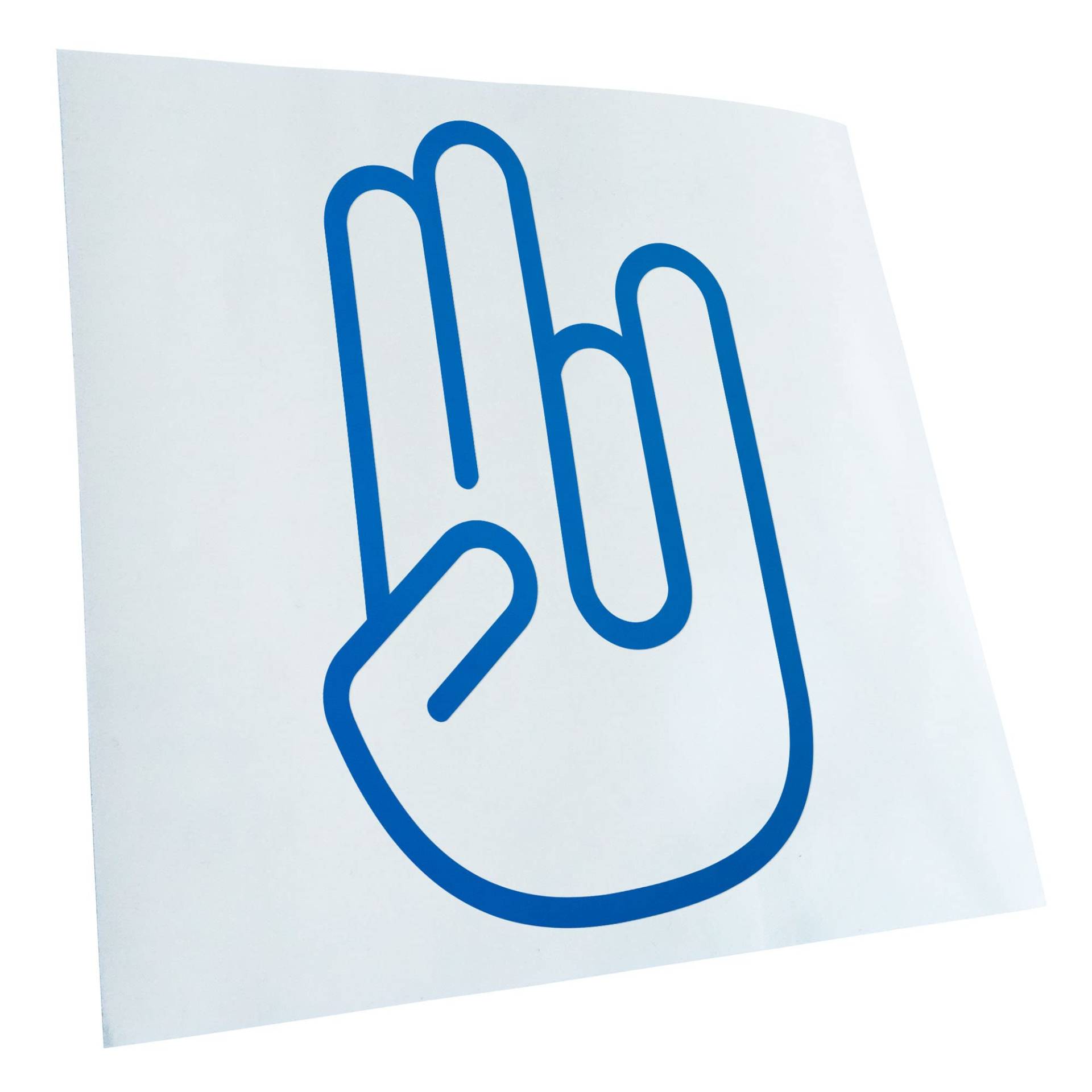 Kiwistar - Autoaufkleber - Blau - 10x6cm The Shocker Hand Aufkleber für Auto, Laptop, Fahrrad, LKW, Motorrad Mehrfarbig JDM Decal Racing von KIWISTAR UG