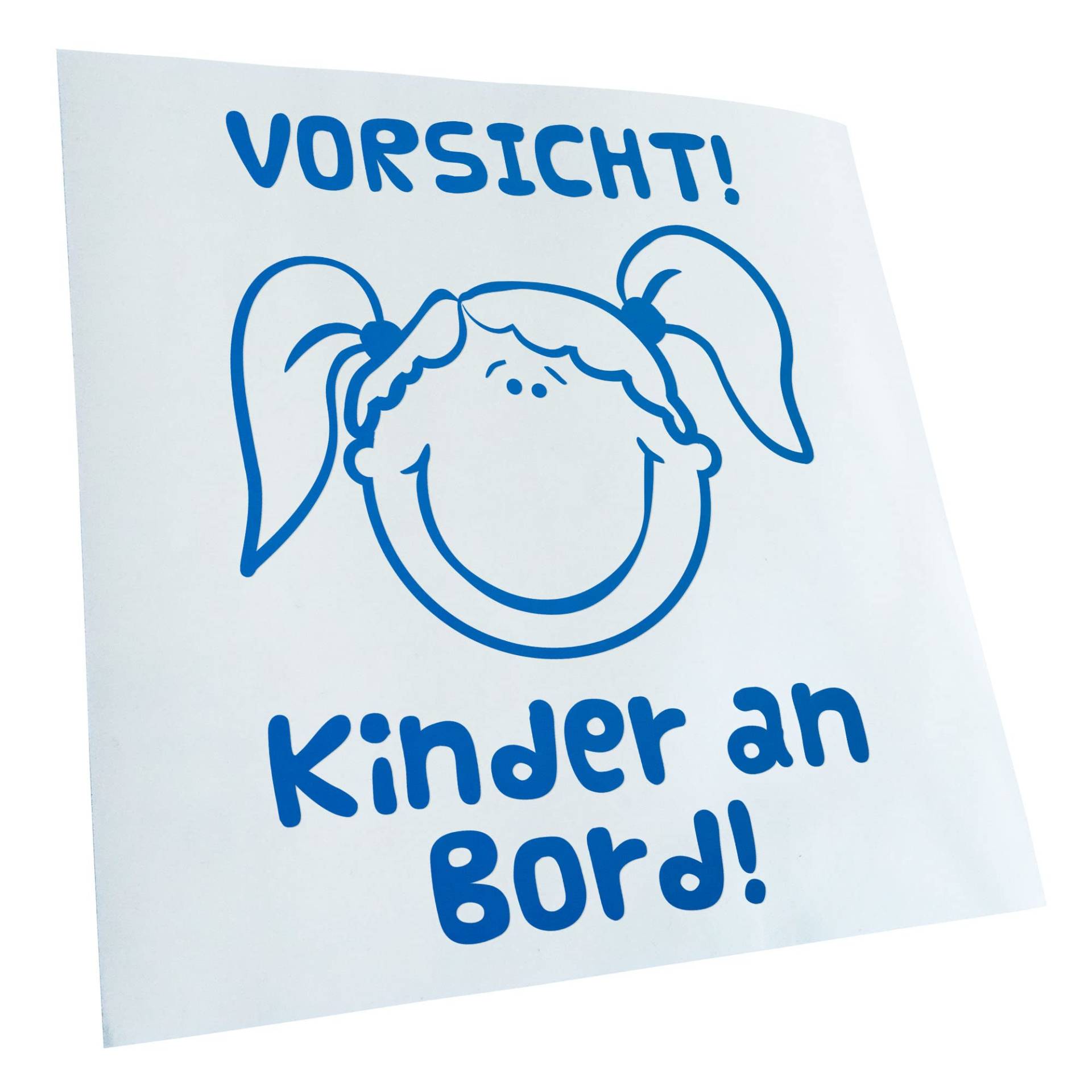 Kiwistar - Autoaufkleber - Blau - 13x10cm Vorsicht! Kinder an Board Aufkleber für Auto, Laptop, Fahrrad, LKW, Motorrad Mehrfarbig JDM Decal Racing von KIWISTAR UG