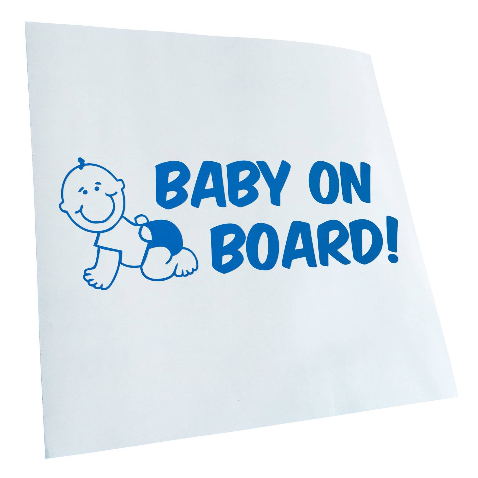 Kiwistar - Autoaufkleber - Blau - 20x7cm Baby an Board Aufkleber für Auto, Laptop, Fahrrad, LKW, Motorrad Mehrfarbig JDM Decal Racing von KIWISTAR UG