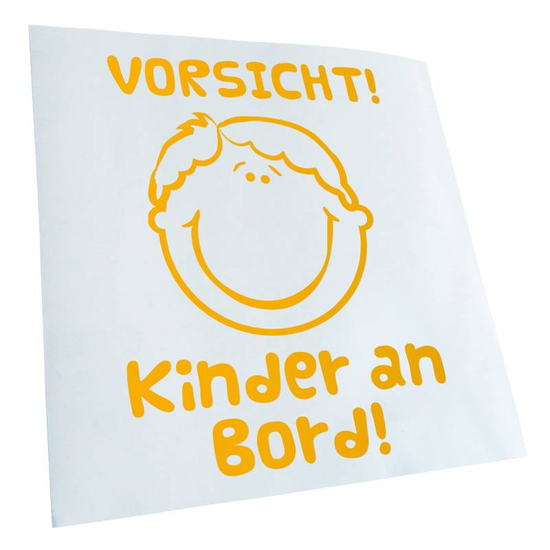 Kiwistar - Autoaufkleber - Gelb - 13x10cm Vorsicht! Kinder an Board Aufkleber für Auto, Laptop, Fahrrad, LKW, Motorrad Mehrfarbig JDM Decal Racing von KIWISTAR UG