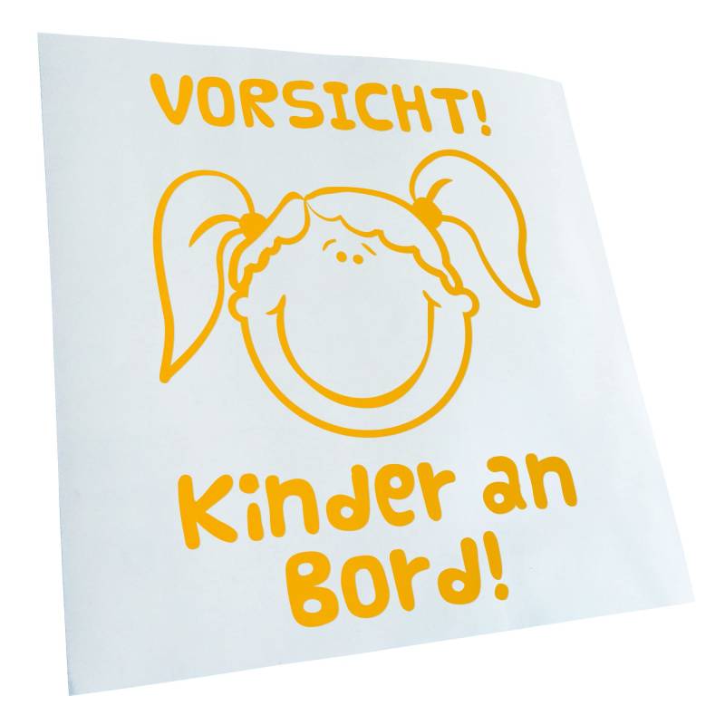 Kiwistar - Autoaufkleber - Gelb - 13x10cm Vorsicht! Kinder an Board Aufkleber für Auto, Laptop, Fahrrad, LKW, Motorrad Mehrfarbig JDM Decal Racing von KIWISTAR UG