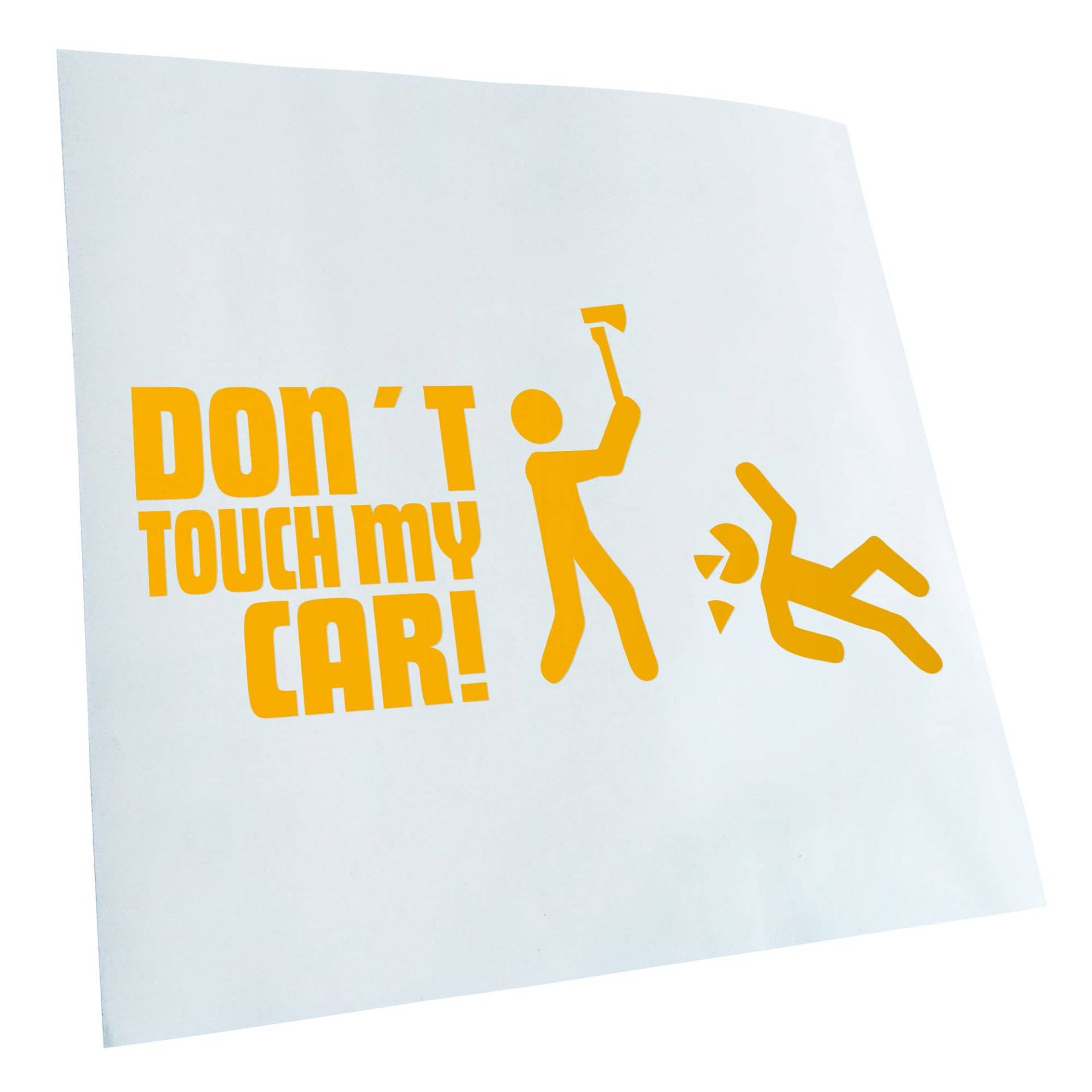 Kiwistar - Autoaufkleber - Gelb - 20x10cm Dont Touch My Car Aufkleber für Auto, Laptop, Fahrrad, LKW, Motorrad Mehrfarbig JDM Decal Racing von KIWISTAR UG