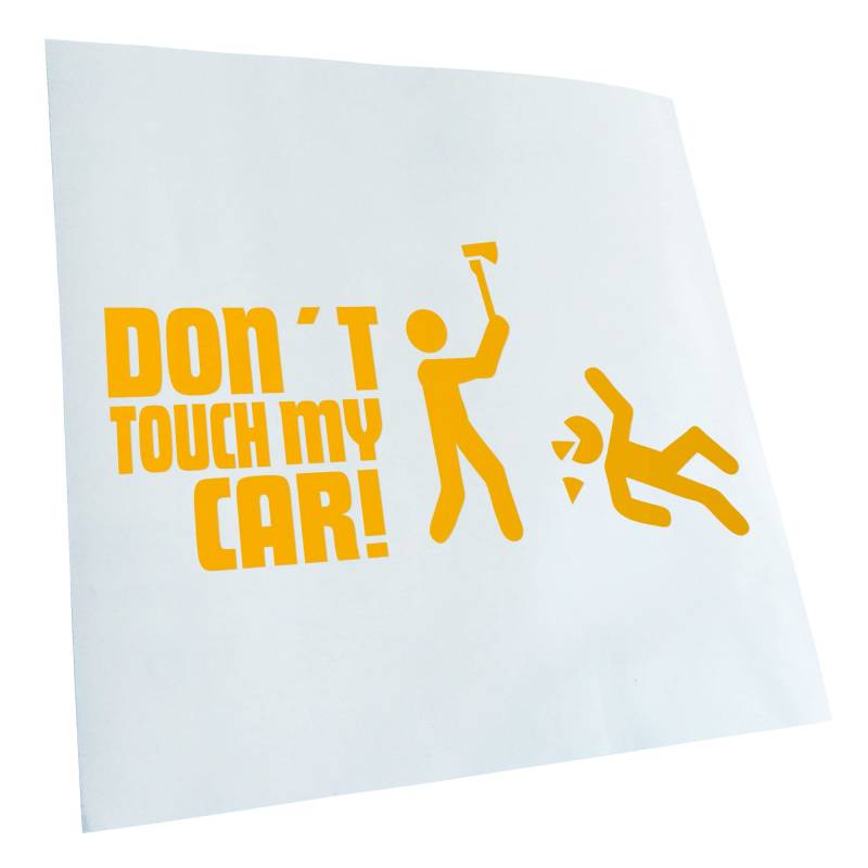 Kiwistar - Autoaufkleber - Gelb - 20x10cm Dont Touch My Car Aufkleber für Auto, Laptop, Fahrrad, LKW, Motorrad Mehrfarbig JDM Decal Racing von KIWISTAR UG