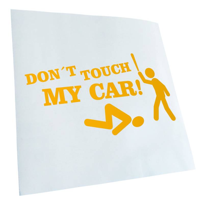 Kiwistar - Autoaufkleber - Gelb - 20x11cm Dont Touch My Car Aufkleber für Auto, Laptop, Fahrrad, LKW, Motorrad Mehrfarbig JDM Decal Racing von KIWISTAR UG