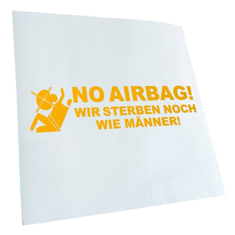 Kiwistar - Autoaufkleber - Gelb - 20x5cm No Airbag Aufkleber für Auto, Laptop, Fahrrad, LKW, Motorrad Mehrfarbig JDM Decal Racing von KIWISTAR UG