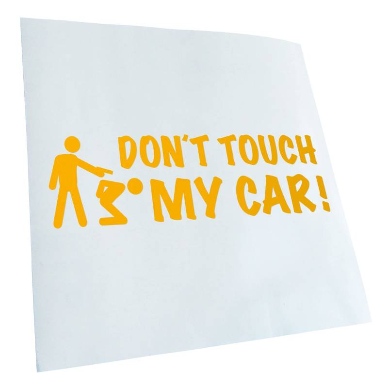 Kiwistar - Autoaufkleber - Gelb - 20x6cm Dont Touch My Car Aufkleber für Auto, Laptop, Fahrrad, LKW, Motorrad Mehrfarbig JDM Decal Racing von KIWISTAR UG