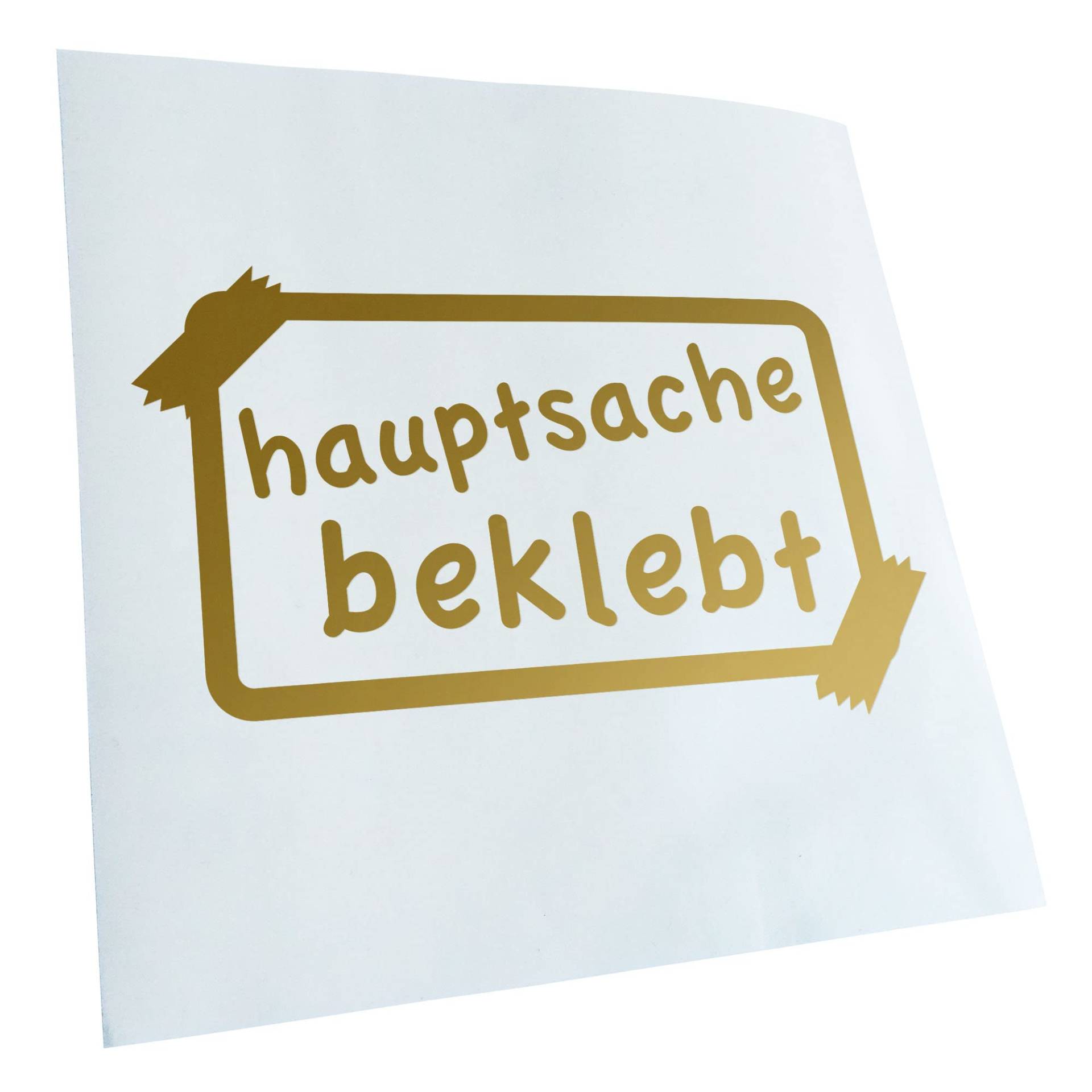 Kiwistar - Autoaufkleber - Gold - 17x10cm Hauptsache beklebt! Aufkleber für Auto, Laptop, Fahrrad, LKW, Motorrad Mehrfarbig JDM Decal Racing von KIWISTAR UG