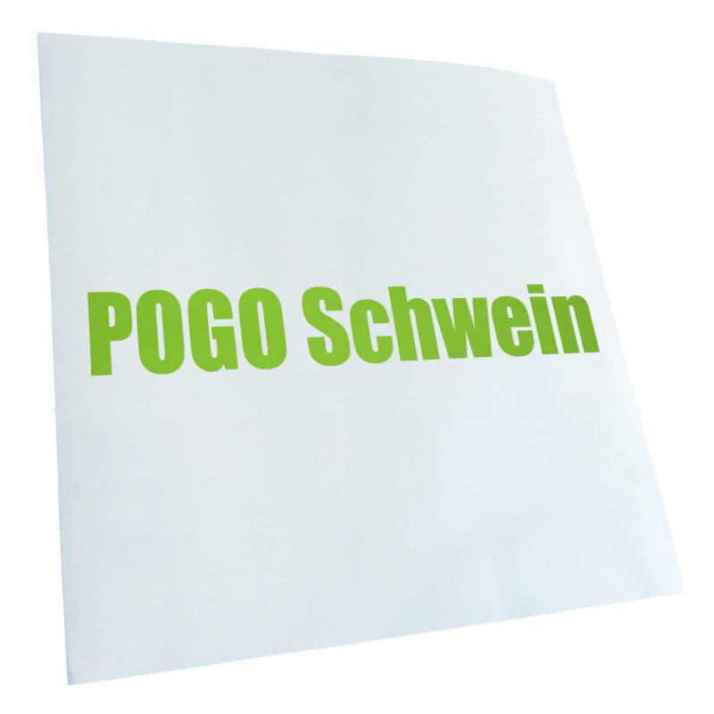 Kiwistar - Autoaufkleber - Grün - 20x3cm Pogo Schwein Aufkleber für Auto, Laptop, Fahrrad, LKW, Motorrad Mehrfarbig JDM Decal Racing von KIWISTAR UG