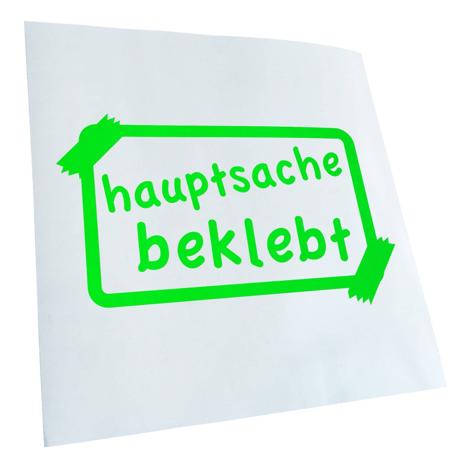 Kiwistar - Autoaufkleber - Neongrün - 17x10cm Hauptsache beklebt! Aufkleber für Auto, Laptop, Fahrrad, LKW, Motorrad Mehrfarbig JDM Decal Racing von KIWISTAR UG