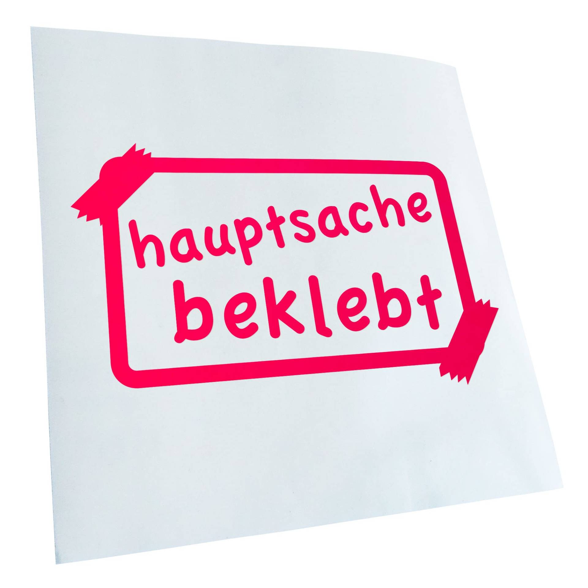 Kiwistar - Autoaufkleber - Neonpink - 17x10cm Hauptsache beklebt! Aufkleber für Auto, Laptop, Fahrrad, LKW, Motorrad Mehrfarbig JDM Decal Racing von KIWISTAR UG