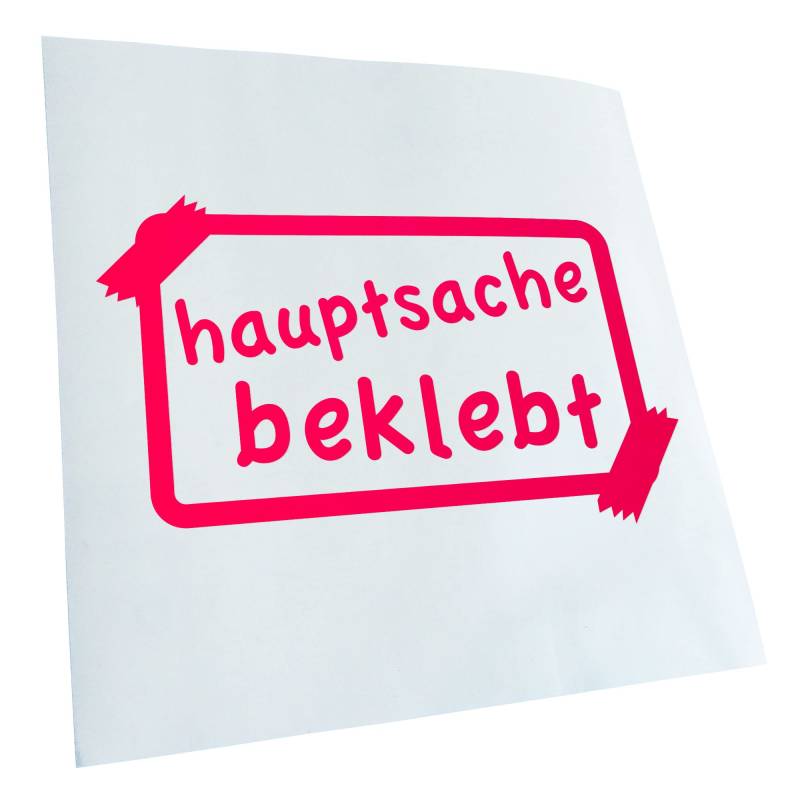 Kiwistar - Autoaufkleber - Neonpink - 17x10cm Hauptsache beklebt! Aufkleber für Auto, Laptop, Fahrrad, LKW, Motorrad Mehrfarbig JDM Decal Racing von KIWISTAR UG