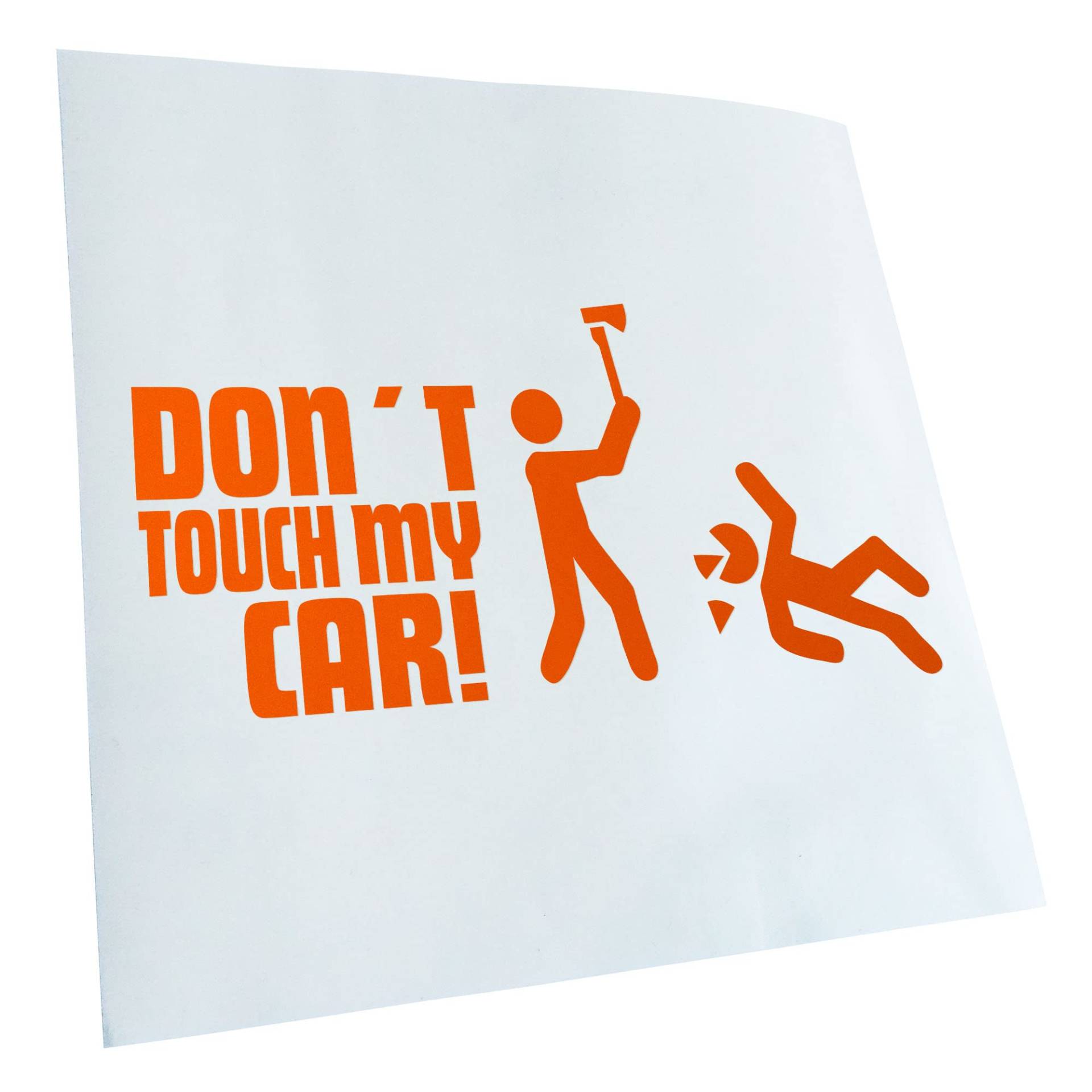 Kiwistar - Autoaufkleber - Orange - 20x10cm Dont Touch My Car Aufkleber für Auto, Laptop, Fahrrad, LKW, Motorrad Mehrfarbig JDM Decal Racing von KIWISTAR UG