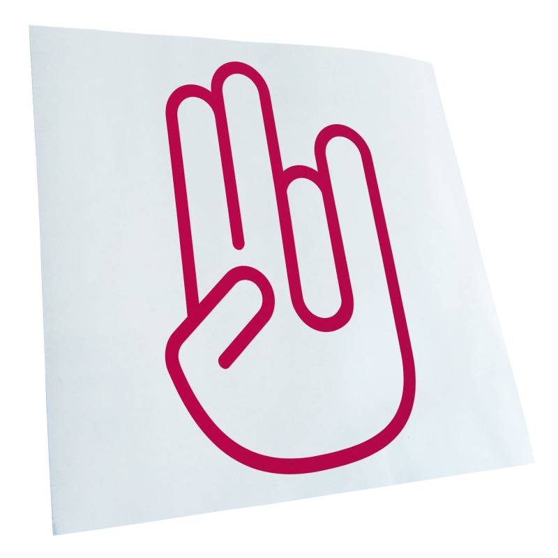 Kiwistar - Autoaufkleber - Pink - 10x6cm The Shocker Hand Aufkleber für Auto, Laptop, Fahrrad, LKW, Motorrad Mehrfarbig JDM Decal Racing von KIWISTAR UG